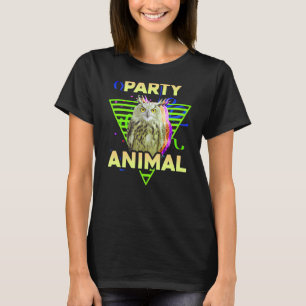 PARTY ANIMAL Funny Owl Girls Boys Kindergeburtstag T-Shirt