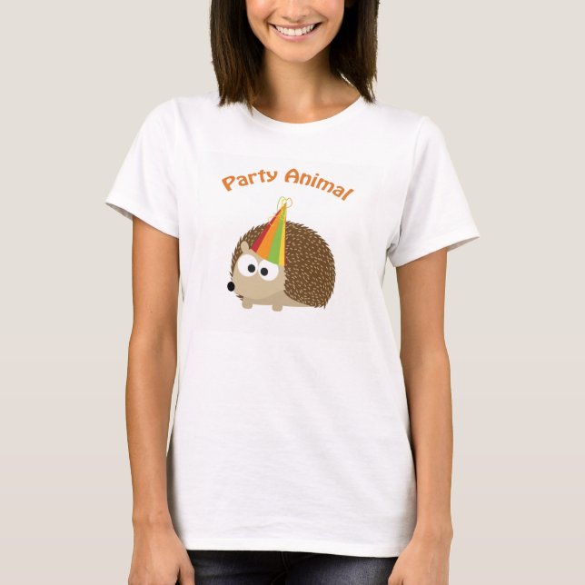 Party Animal! Igel T-Shirt (Vorderseite)