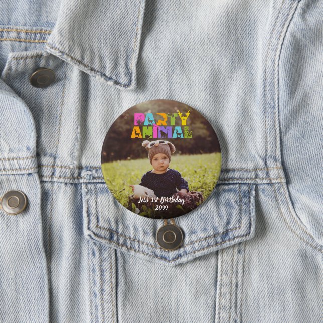 Party Animal Kindergeburtstag Party Button (Beispiel)
