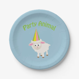 Party Animal! Lamm Pappteller