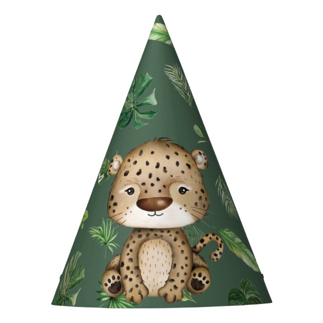 Party Animal Leopard Cheetah Wild One Jungle Boy Partyhütchen (Vorderseite)