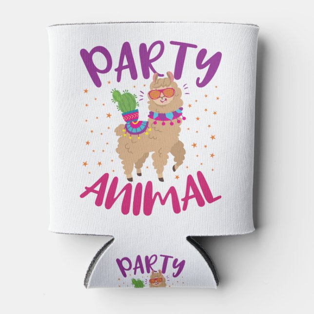 Party Animal Llama Bachelorette Geburtstag Dosenkühler (Vorderseite)