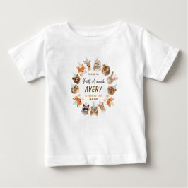 Party Animals 2nd Birthday | Cute Jungle Animal Baby T-shirt