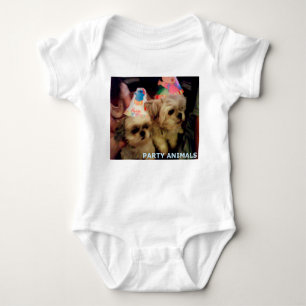 Party Animals Bodysuit für Babys von HAS Juwelen Baby Strampler