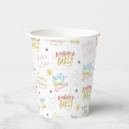 Party Animals Farbiges Kindergeburtstag Party Pappbecher