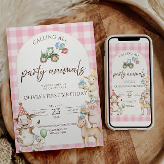 Party Animals Farm Geburtstagseinladung Bauernhof Einladung