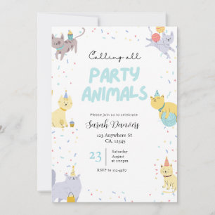 Party Animals Geburtstagseinladung  Einladung