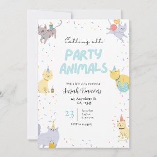 Party Animals Geburtstagseinladung Einladung