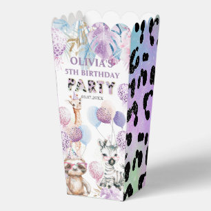 Party Animals Jungle Safari Geburtstag Popcorn Geschenkschachtel