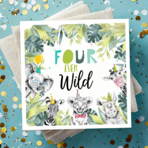 Party Animals Safari Vier mal Wild Junge Geburtsta Serviette