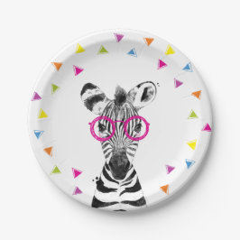 Party Animals Safari Wild Zebra Jungle Birthday  Pappteller