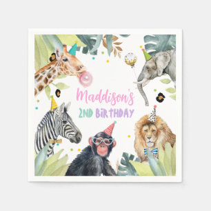Party Animals Safari Wilder Tierpark Geburtstag Serviette