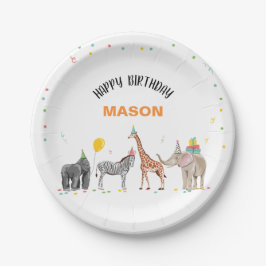 Party Animals Safari Zoo Party Boy Wild Geburtstag Pappteller