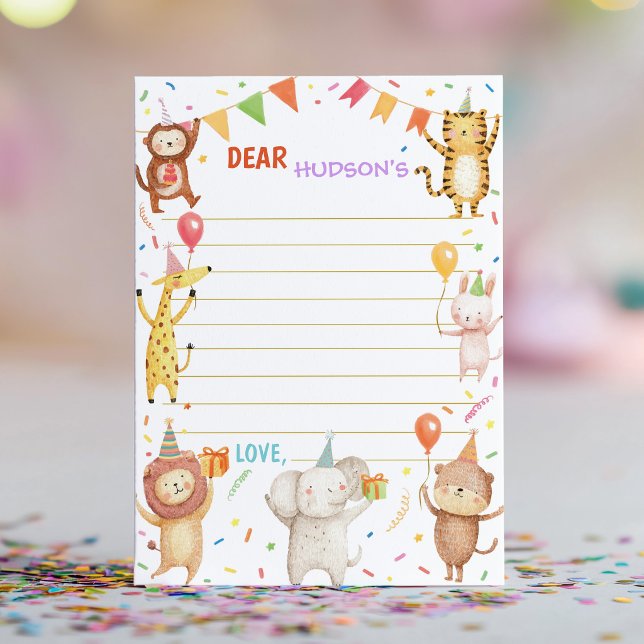 Party Animals Time Capsule Note Message Card Dankeskarte (Von Creator hochgeladen)