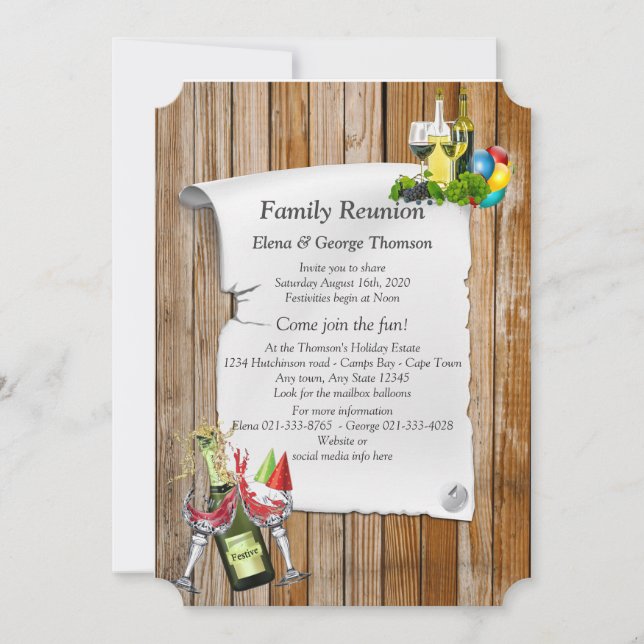 Party Ankündigungen Wiedersehen (Vorderseite)