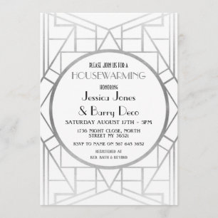 Party Art Deco Gatsby Housewarming im 19. Jahrhund Einladung