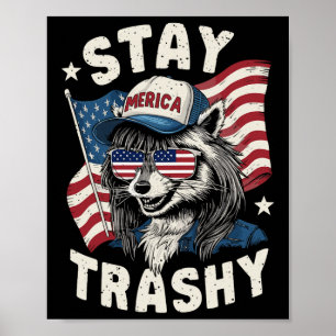 Party Atreifen Redneck Raccoon Tras Bleibe Poster