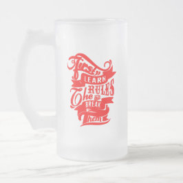 Party auf dem richtigen Weg Mattglas Bierglas