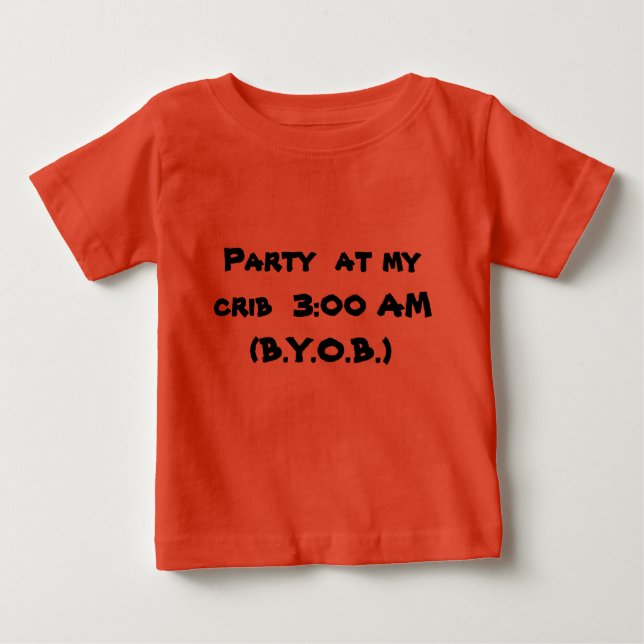 Party auf Einladung Baby T-shirt (Vorderseite)