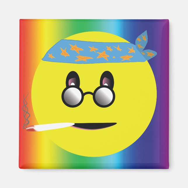 Party auf Grinsen Cooler Typ Magnet (Vorne)
