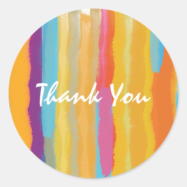 Party-Aufkleber für Aquarellmalerei Runder Aufkleber (Vorderseite)