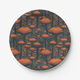Party aus Mushroom Paper Plate Pappteller