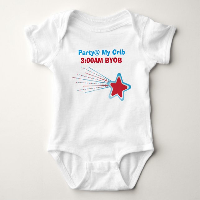 *Party Baby Jersey Bodysuit Baby Strampler (Vorderseite)