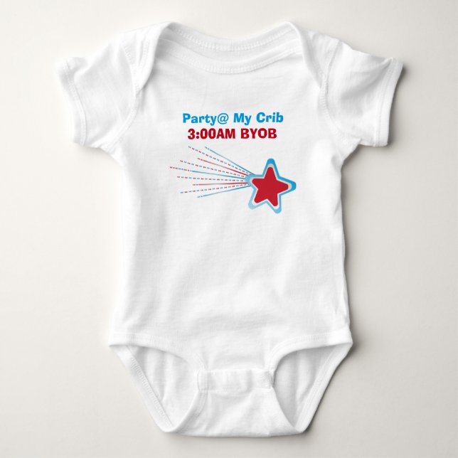 *Party Baby Jersey Bodysuit Strampler (Vorderseite)