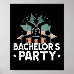 Party Bachelor Drink Team Bierbrauerei Poster
