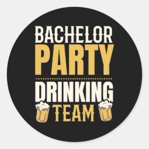 Party Bachelor Drink Team Groomsquad Groom Squa Runder Aufkleber