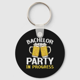 Party Bachelor in progress Beer Wedding Groom Brid Schlüsselanhänger
