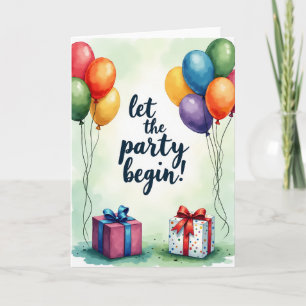 Party-Ballon-Geburtstagskarte Karte
