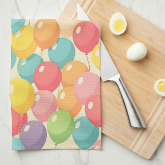 Party balloons in different colors geschirrtuch