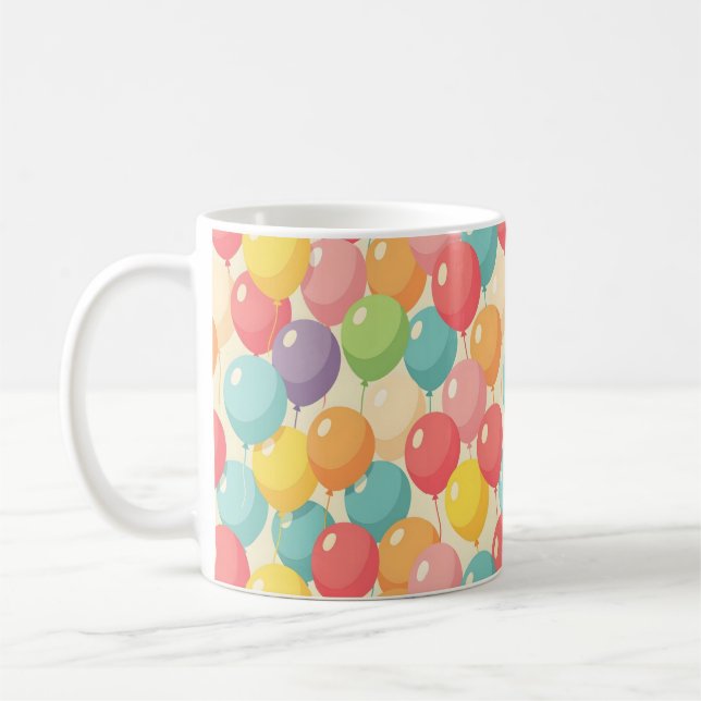 Party balloons in different colors kaffeetasse (Links)
