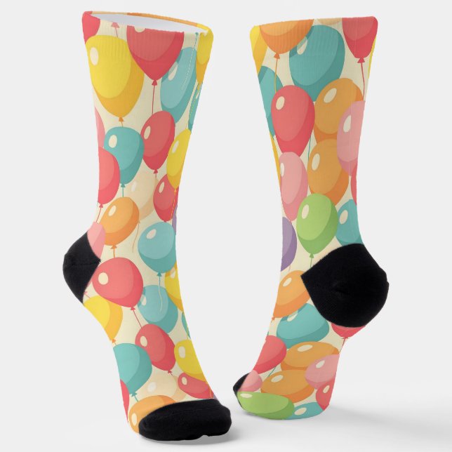 Party balloons in different colors socken (Gewinkelt)