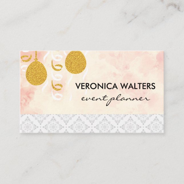 Party-Balloons / Masquerade-Masken / Damaskus-Must Visitenkarte (Vorderseite)