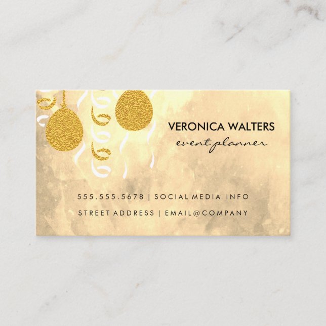 Party Balloons / Masquerade Masken (Führungskraft) Visitenkarte (Vorderseite)