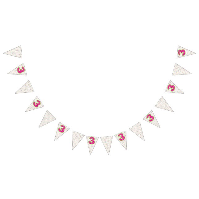 Party Banner/3. Geburtstag Wimpelkette (Alle)