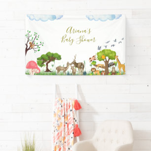 Party-Banner "Forest Animals Baby Shooting" Banner