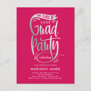 Party Banner Graduation Party Einladung Postkarte