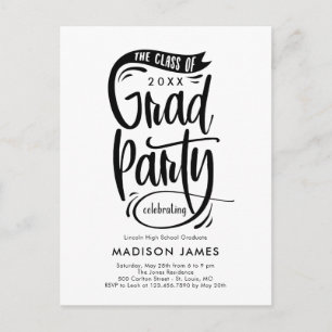 Party Banner Graduation Party Einladung Postkarte