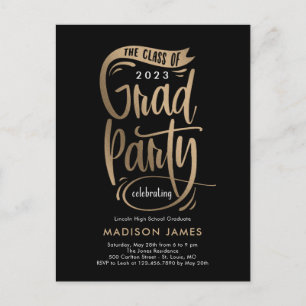 Party Banner Graduation Party Einladung Postkarte