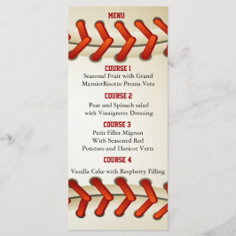 Party Baseball-Thema Persönliche Menükarten