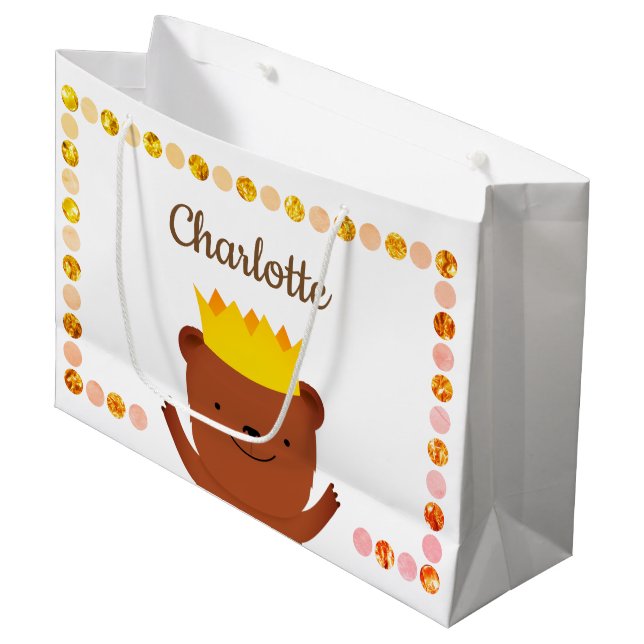Party Bear Große Geschenktüte (Vorderseite Schrägansicht)