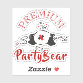 Party Bear Premium Aufkleber