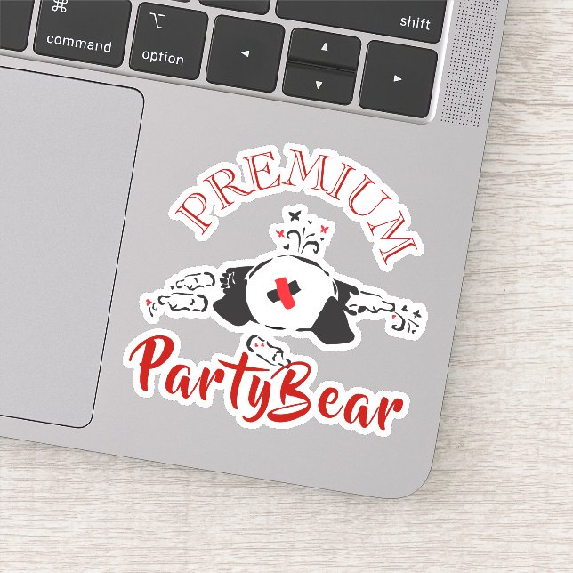 Party Bear Premium Aufkleber (Detail)