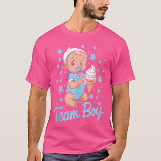 Party-Bekanntgabe von Team Boy Gender T-Shirt (Vorderseite)