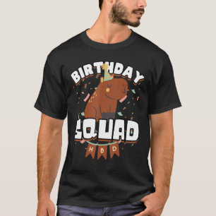 Party Birthday Squad Safari Niedlich Capybara L T-Shirt