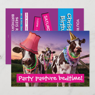 Party bis die Kühe nach Hause kommen Einladung