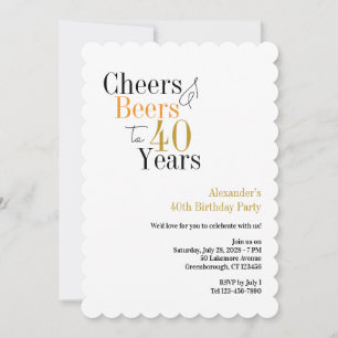 Party bis zu 40 Jahren Einladung